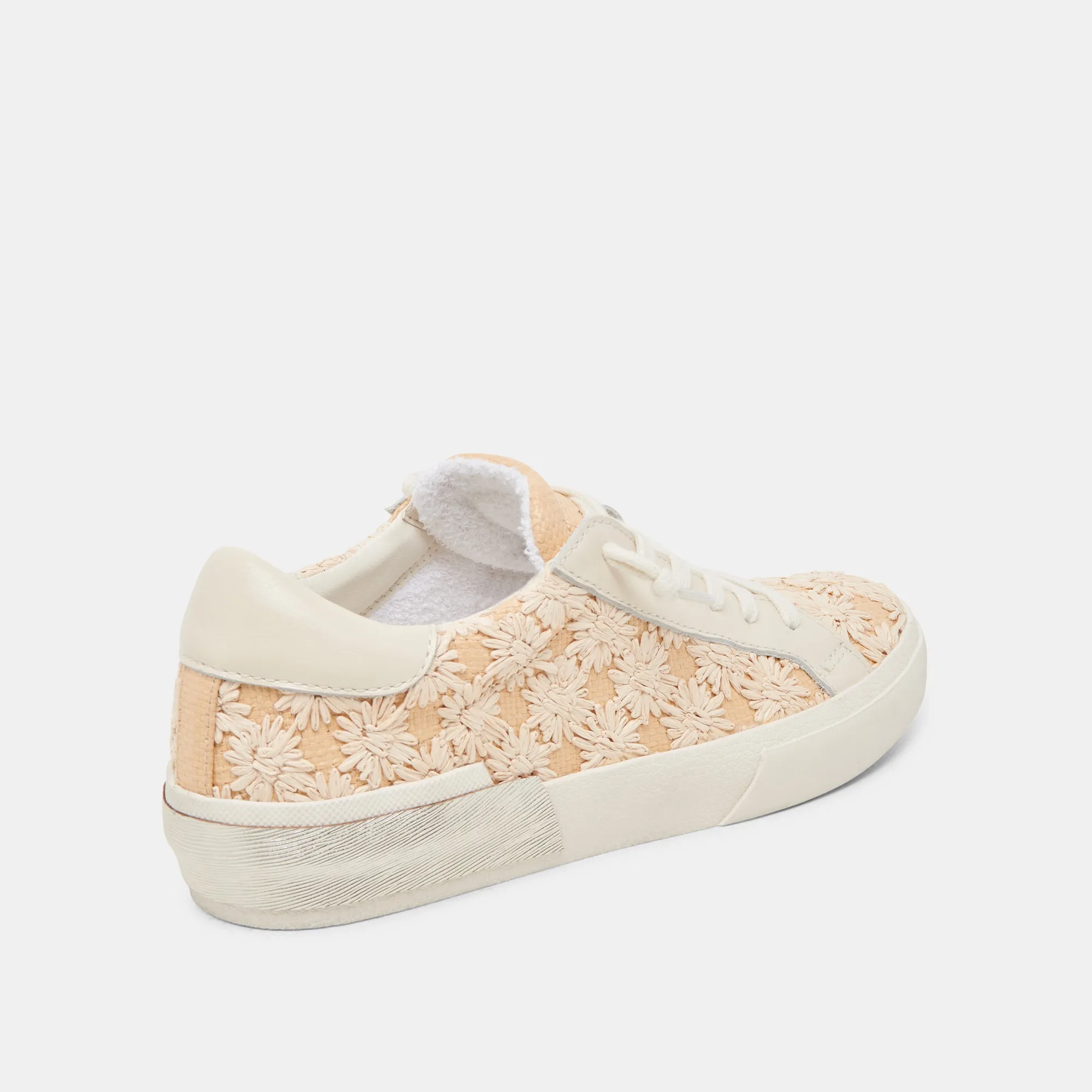 ZINA FLORAL SNEAKERS CREME FLORAL RAFFIA Iconic Ease Tailored durability