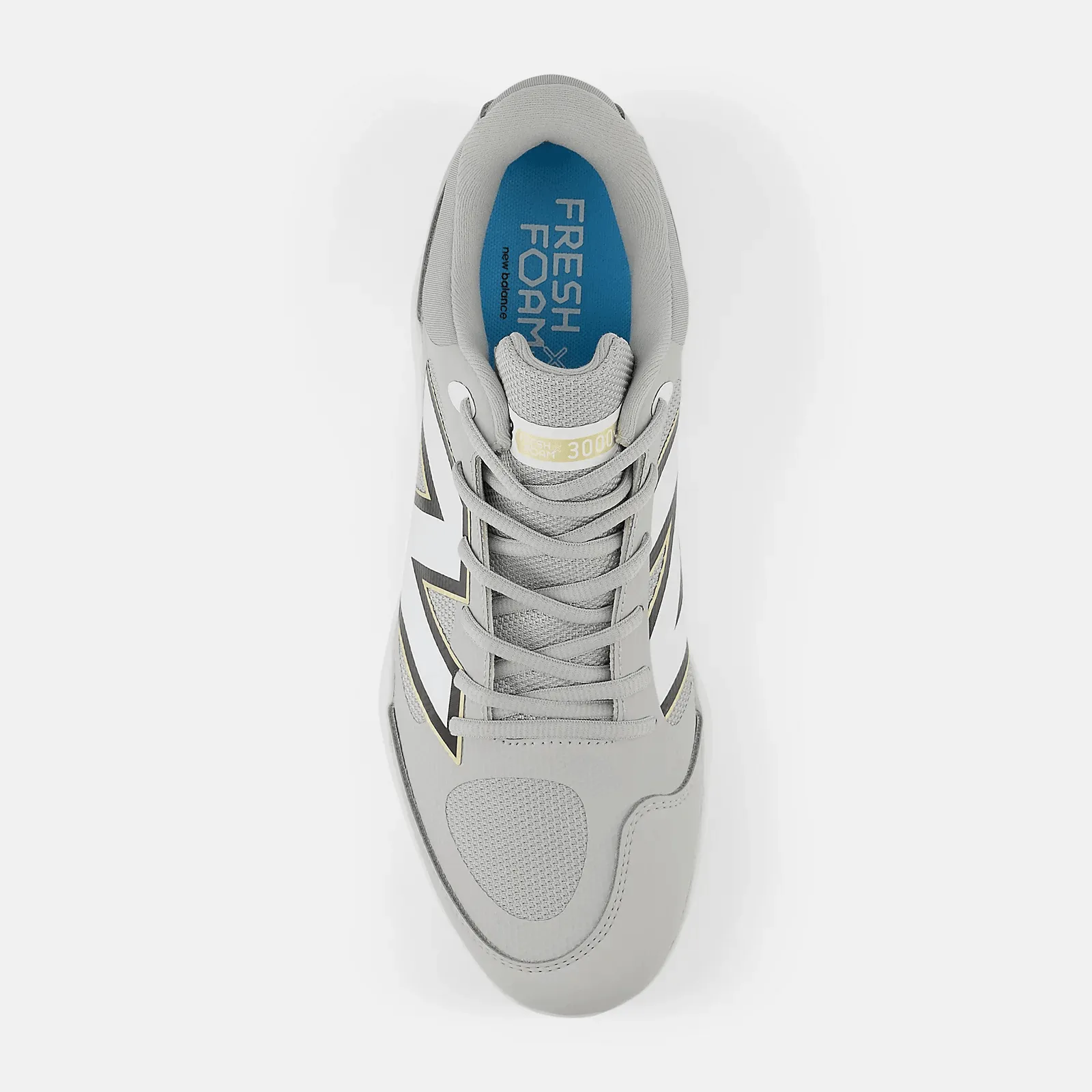 New Balance Men's Fresh Foam X 3000 v7 Metal Baseball Cleats - Raincloud - L3000TG7 Durable durability Sporty Comfort