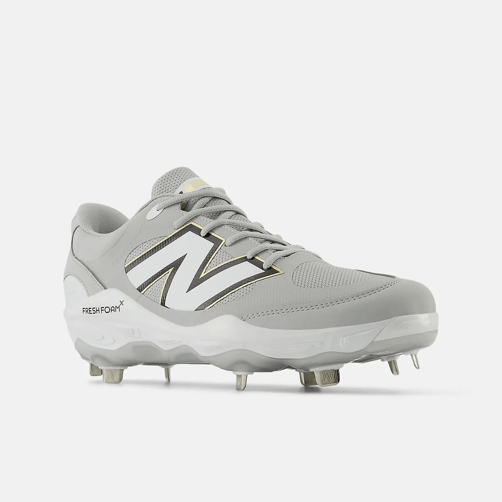 New Balance Men's Fresh Foam X 3000 v7 Metal Baseball Cleats - Raincloud - L3000TG7 Travel Friendly