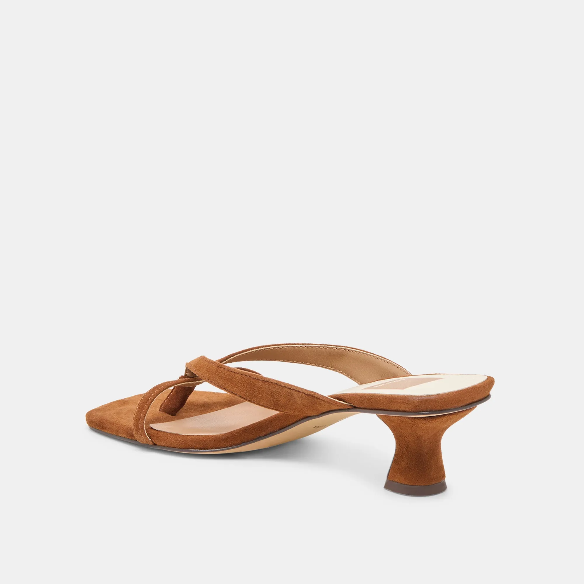 BREVEL HEELS DK BROWN SUEDE Flat Base