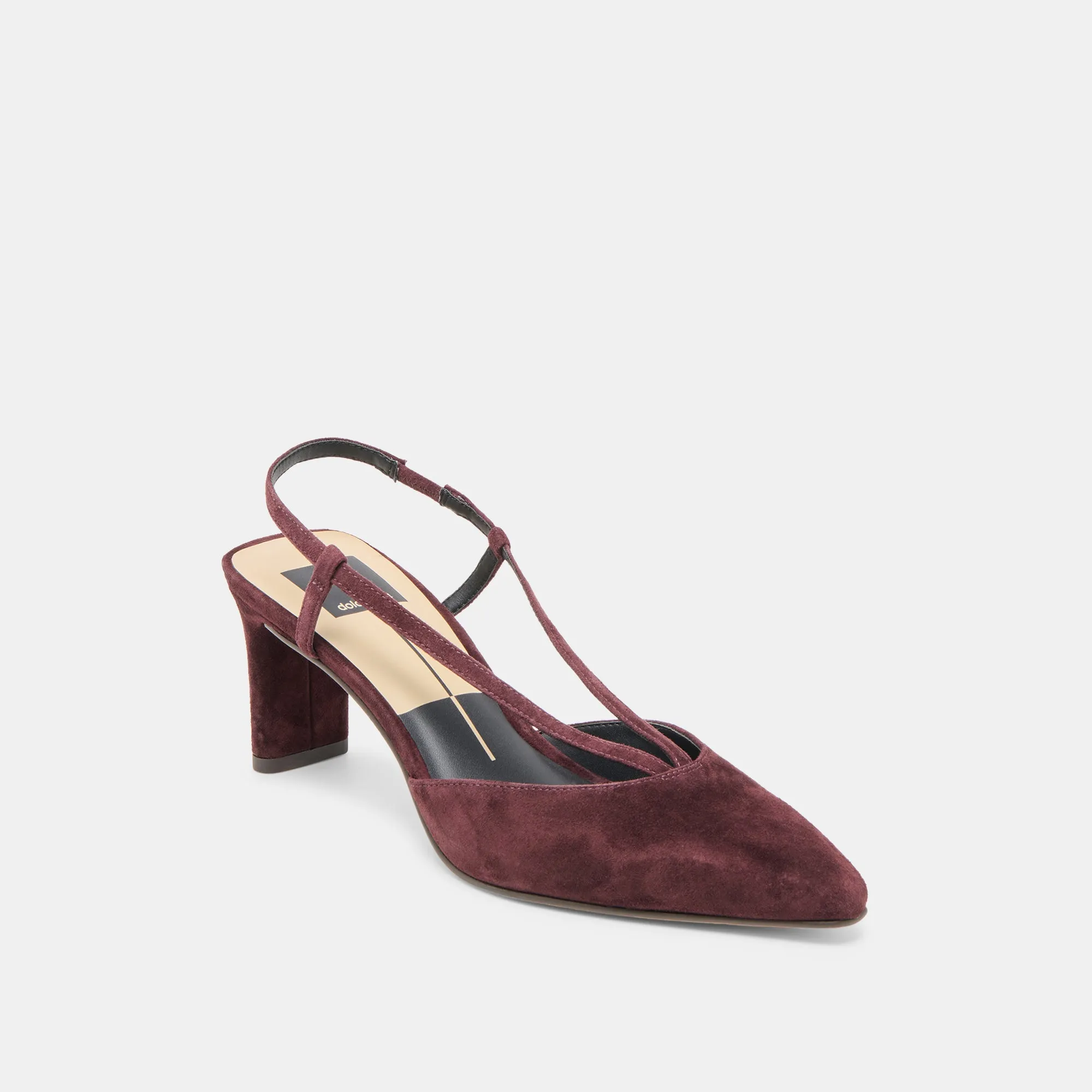Shock Absorbing GINAY HEELS MULBERRY SUEDE
