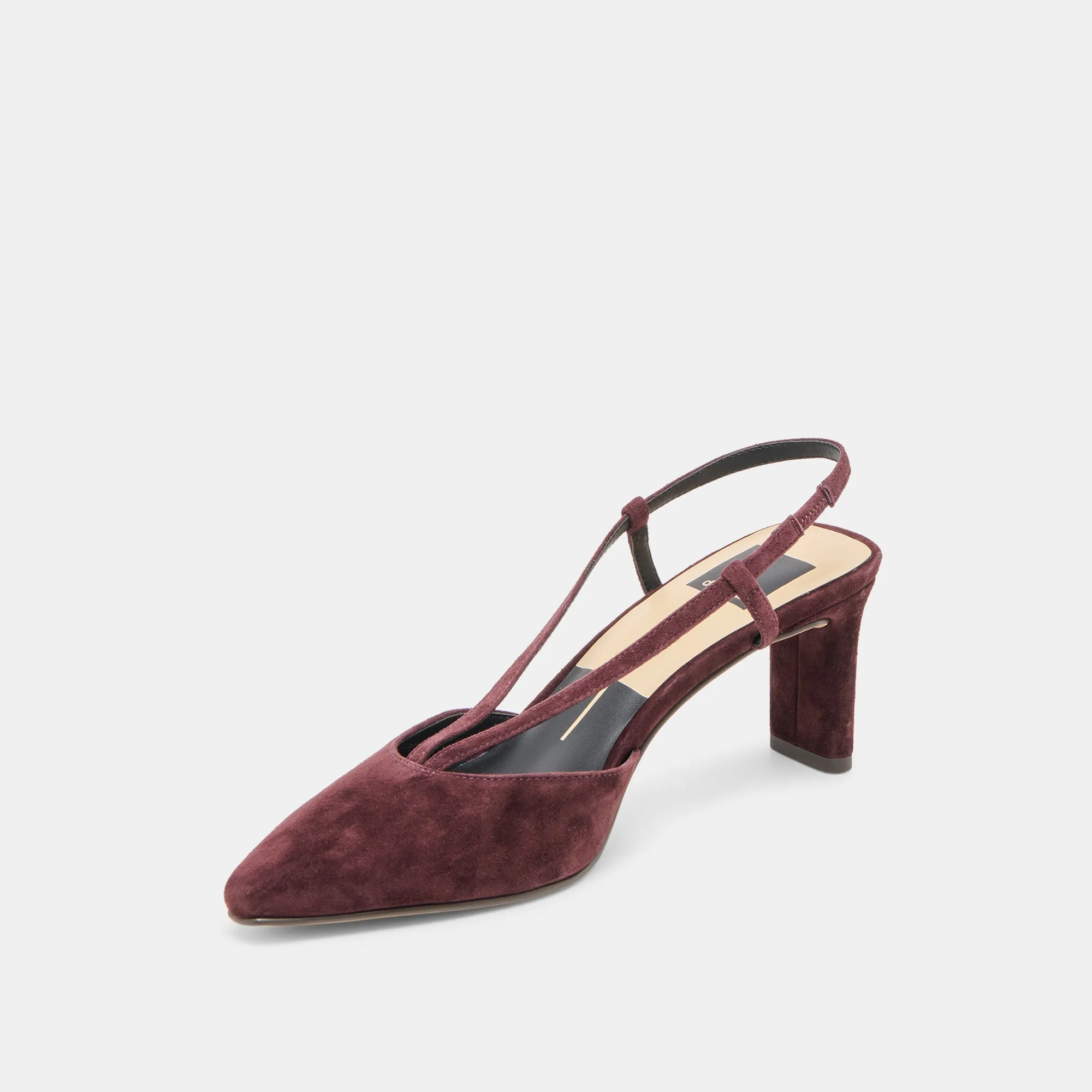 GINAY HEELS MULBERRY SUEDE Classic Design Lightweight Design