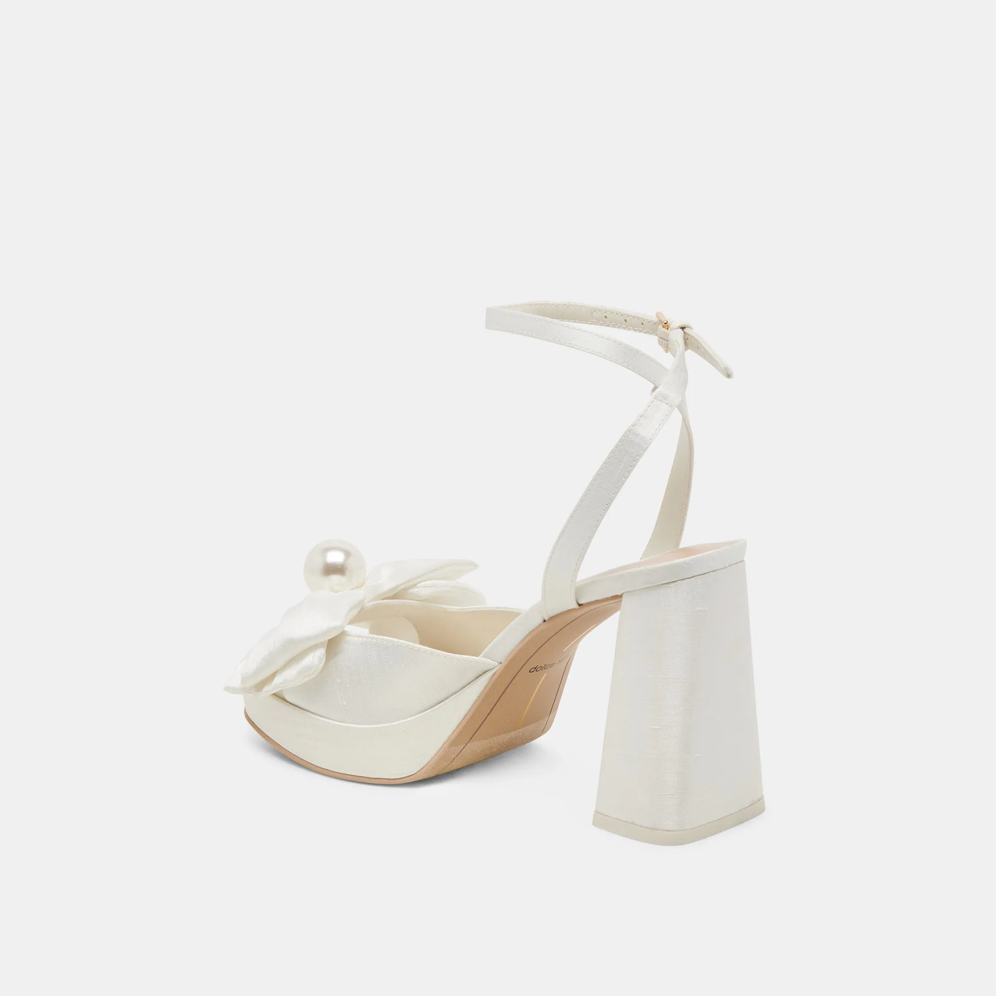 PATTON WIDE HEELS IVORY SATIN Foot Protection Low Top Style