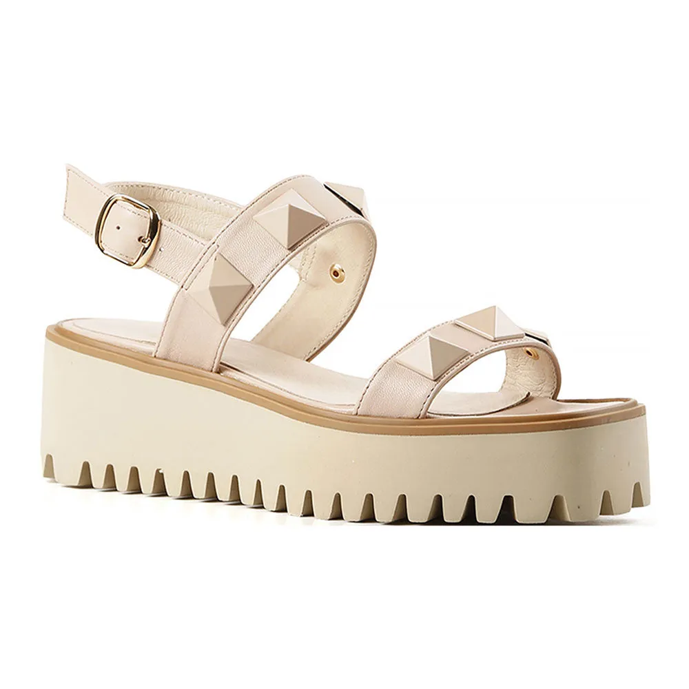 Comfort Fit Quick Fit Pyramid Stud Flatform Sandal