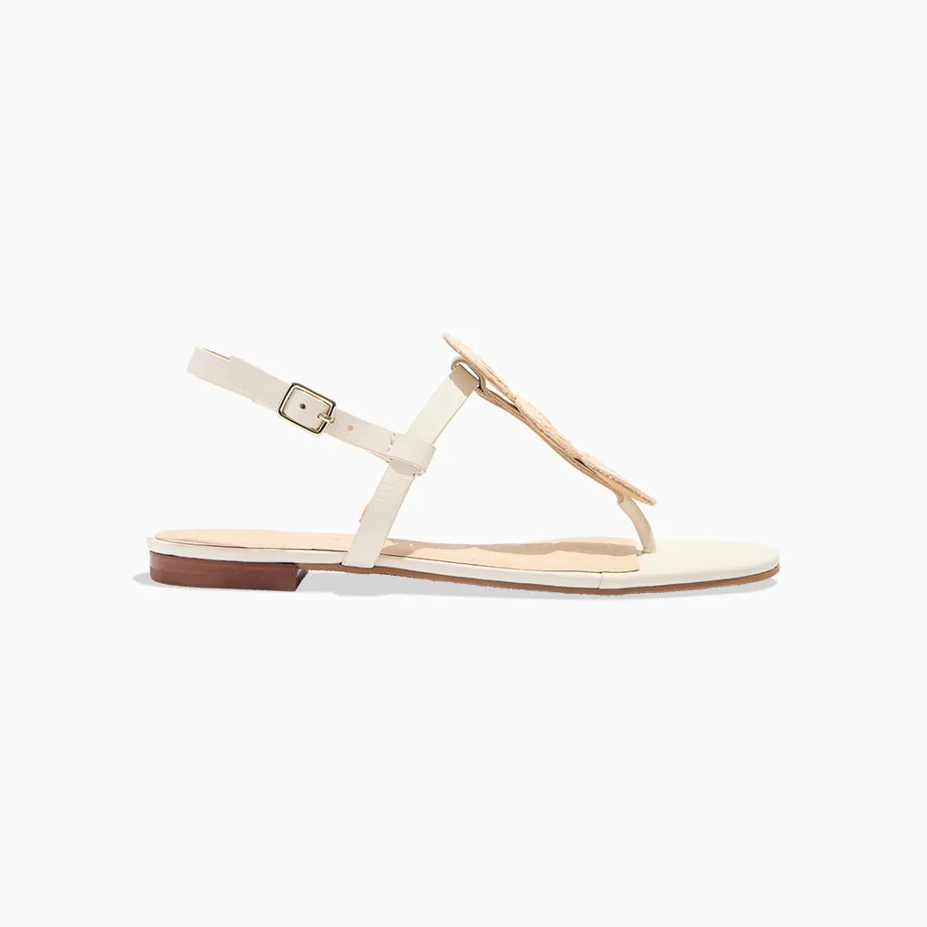 Worth Raffia Flat Sandal Wool Warm Smart Fit