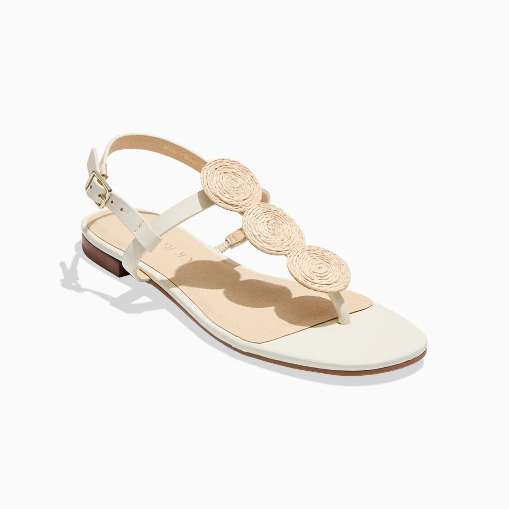 Worth Raffia Flat Sandal Comfort Enhancement