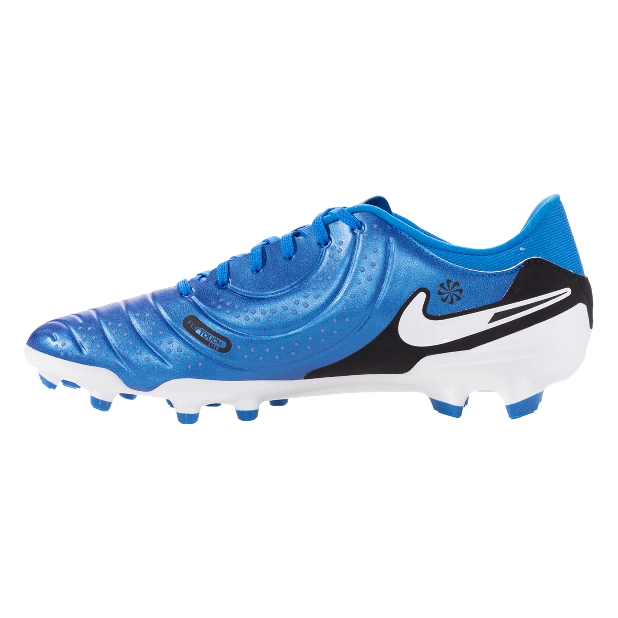 Nike Legend 10 Academy FG/MG Soccer Cleats (Soar/White) Side Traction Field Runner