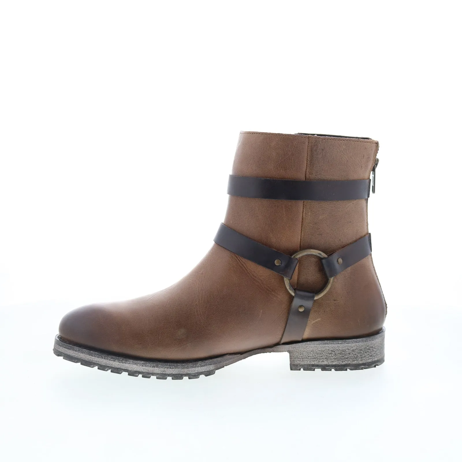 Modern Appeal Dingo American Spirit DI-321 Mens Brown Leather Zipper Casual Dress Boots