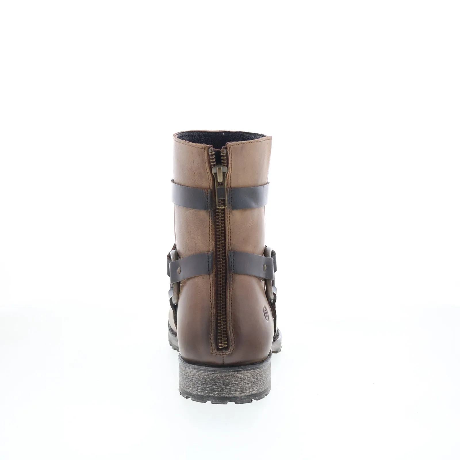 Dingo American Spirit DI-321 Mens Brown Leather Zipper Casual Dress Boots Ankle Lock Zip-up style