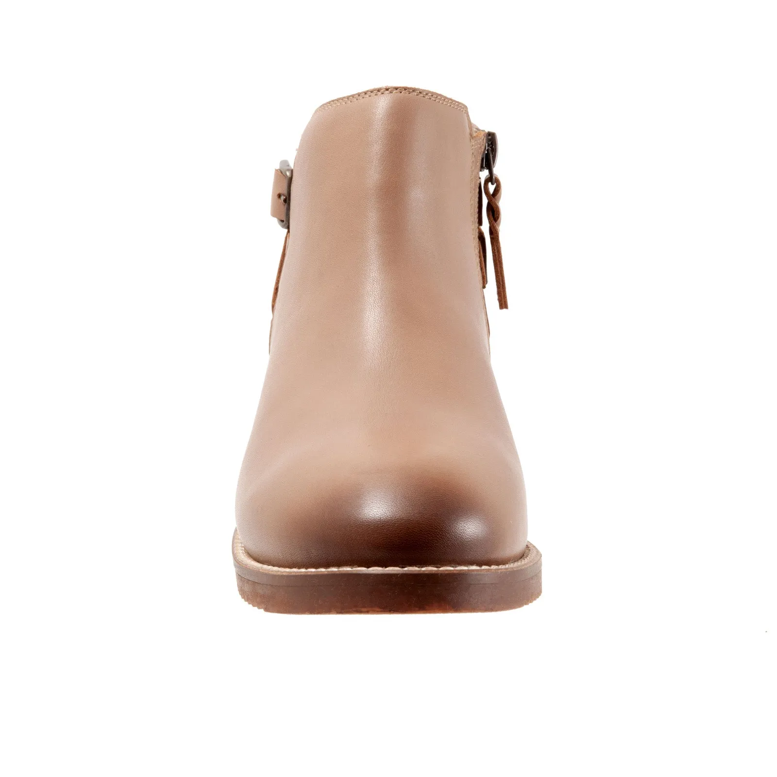 Softwalk Raleigh S2155-063 Womens Brown Leather Ankle & Booties Boots Smooth Entry Street Utility