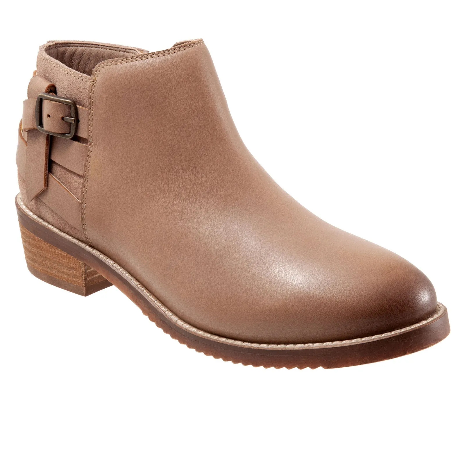 Protective Comfort Softwalk Raleigh S2155-063 Womens Brown Leather Ankle & Booties Boots