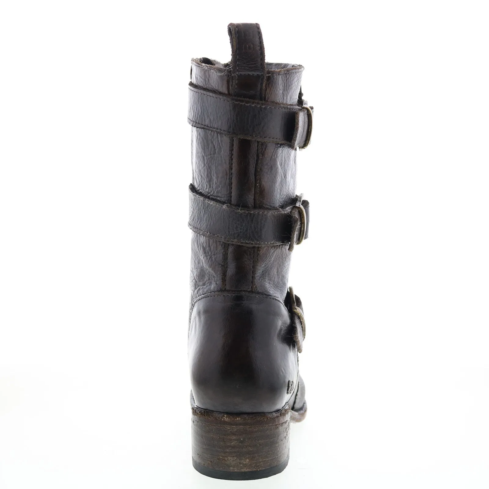 Bed Stu Blanchett F328003 Womens Brown Leather Zipper Casual Dress Boots Combat Look