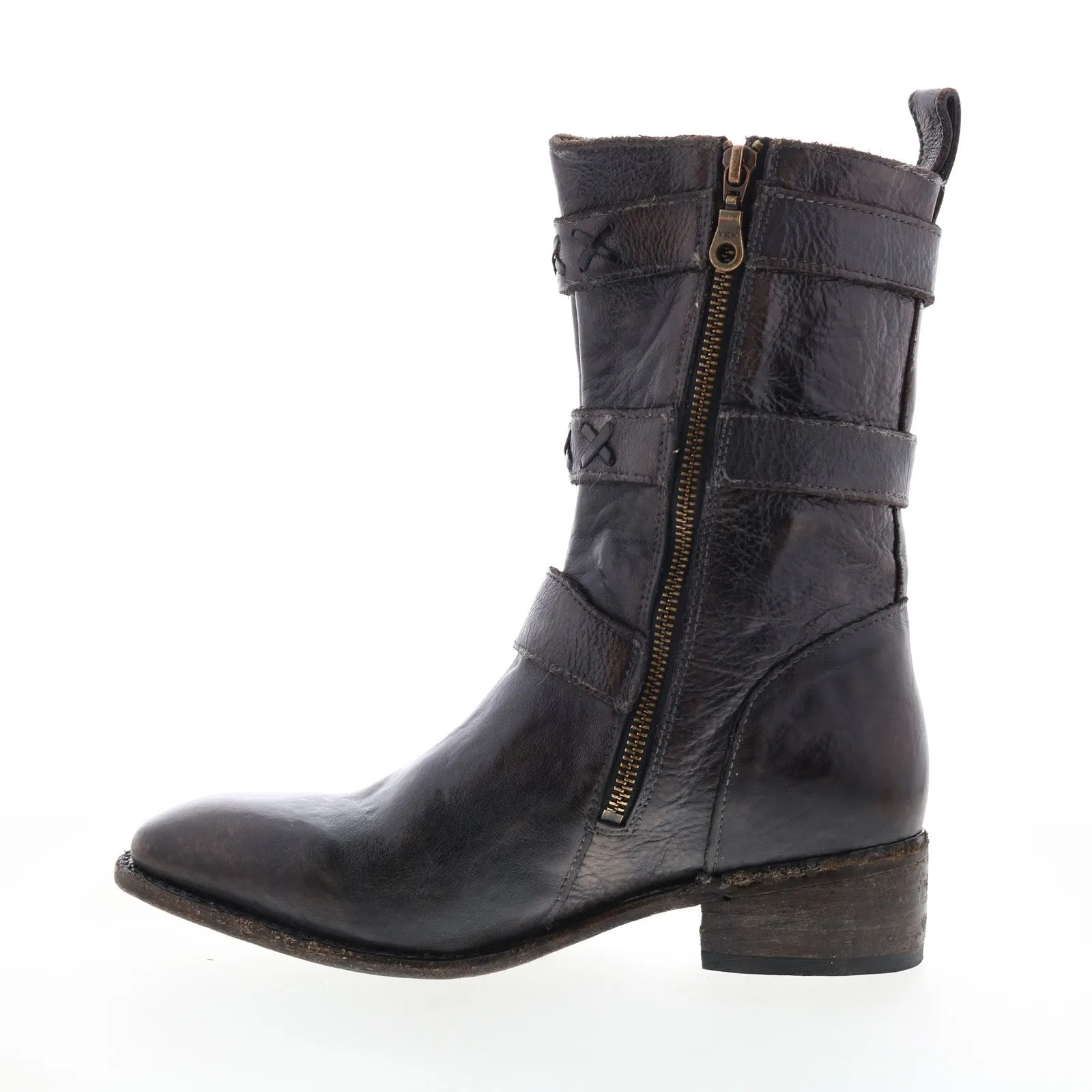 Bed Stu Blanchett F328003 Womens Brown Leather Zipper Casual Dress Boots Graduation Ceremony
