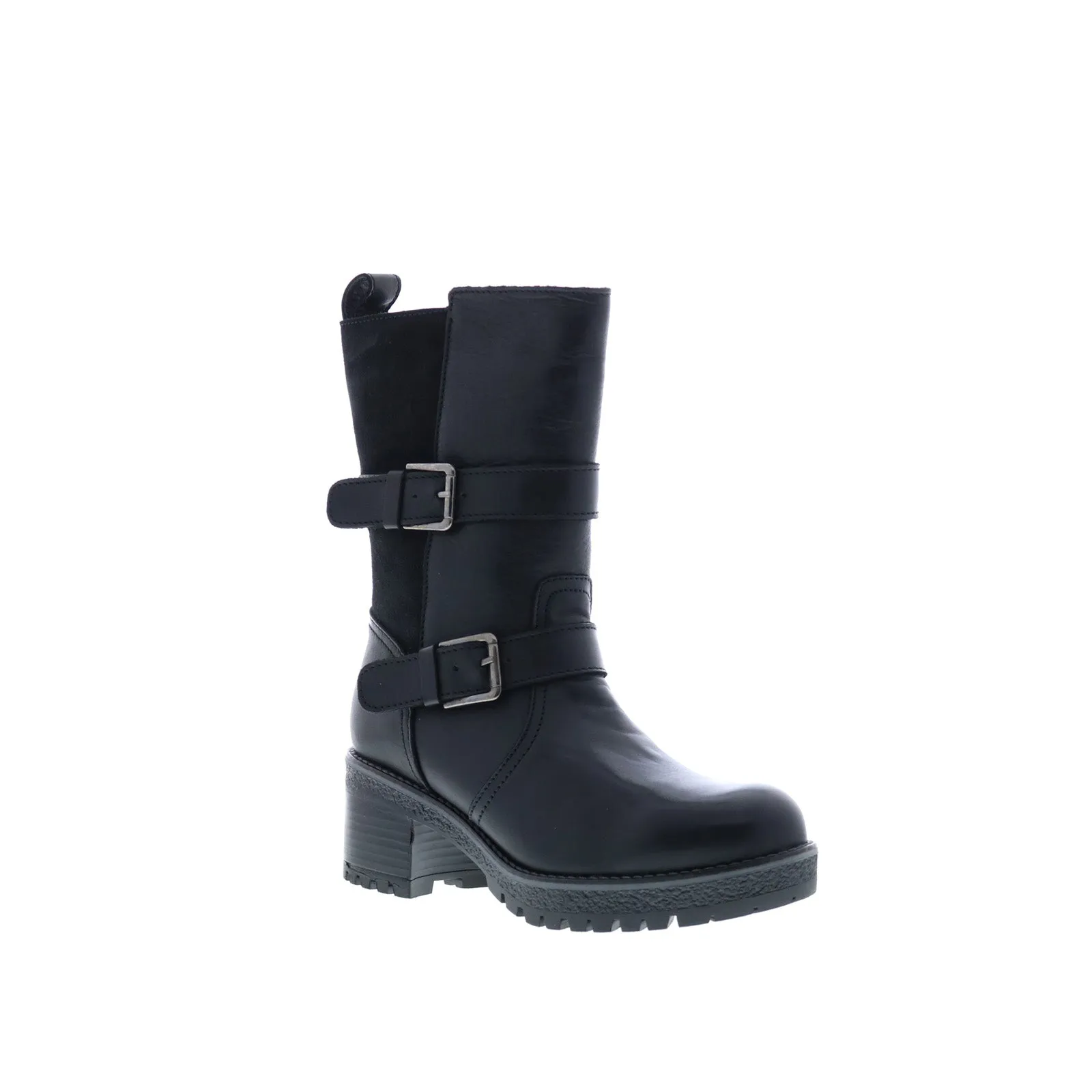 Lightweight Bold Design Bos. & Co. Maise Womens Black Suede Zipper Casual Dress Boots
