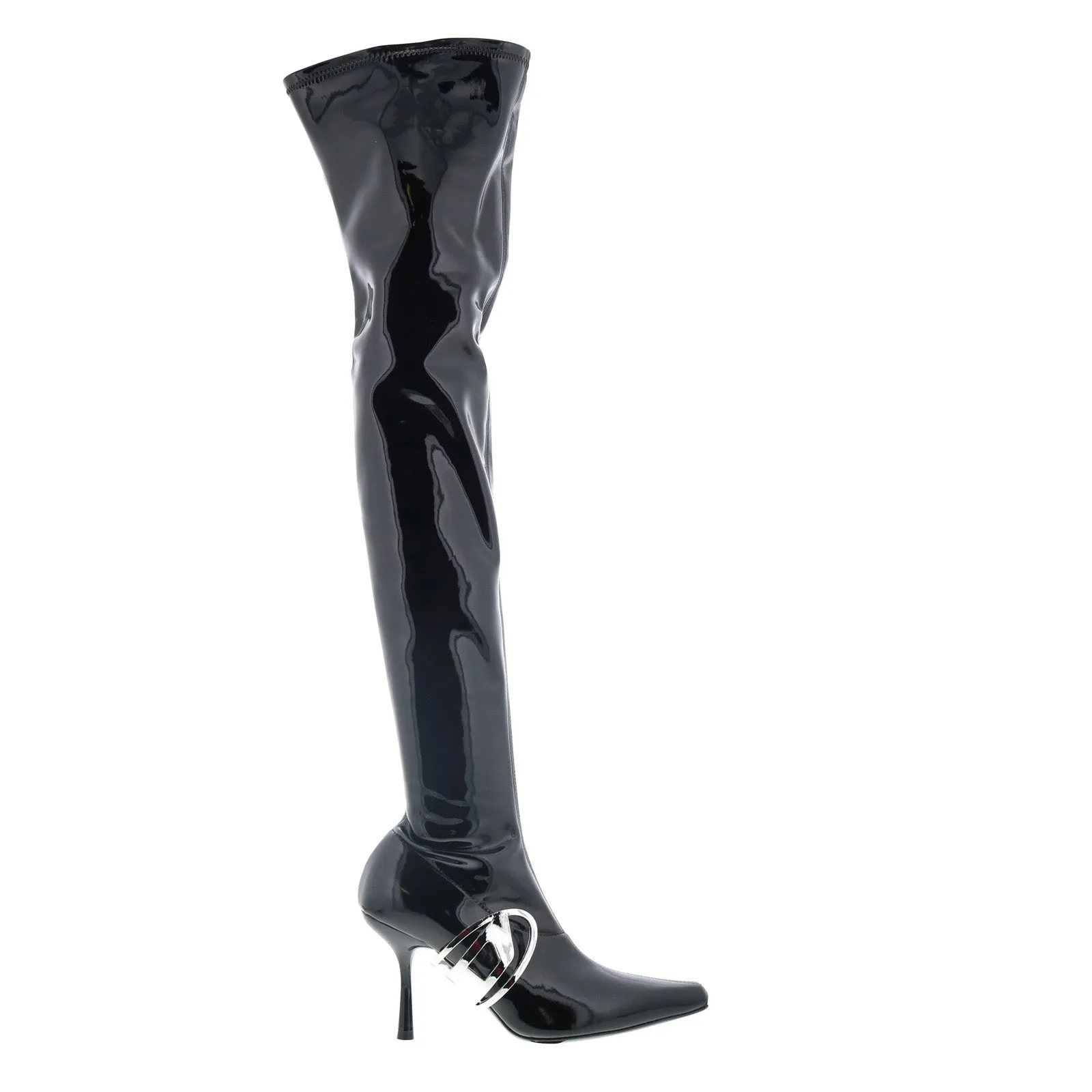 Diesel D-Eclipse TBT Y03195-P5520-T8013 Womens Black Over The Knee Boots Classic Style Shock absorption
