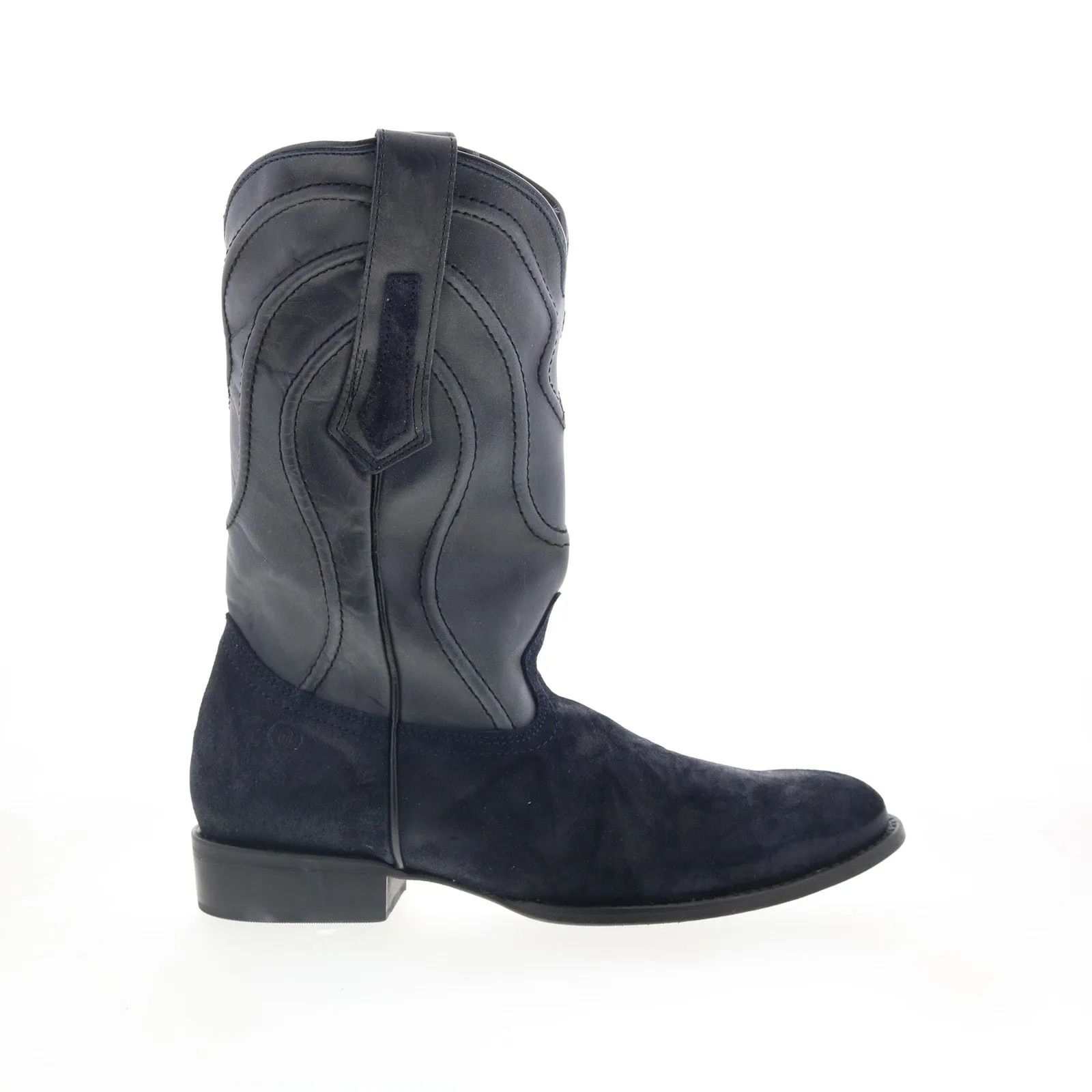 Dingo Whiskey River DI-847 Mens Blue Leather Slip On Western Boots city commute