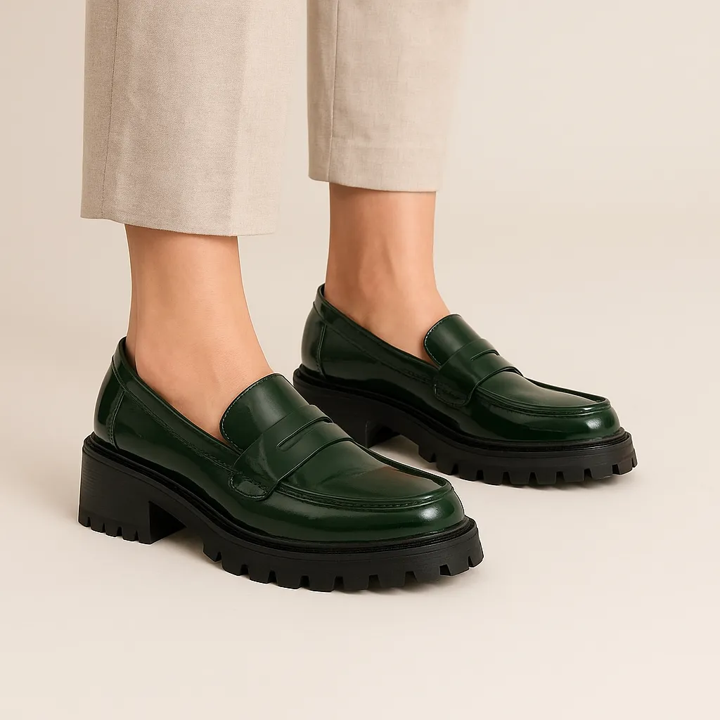 LE SANSA ZOEY BOTTLE GREEN/PATENT outdoor - style
