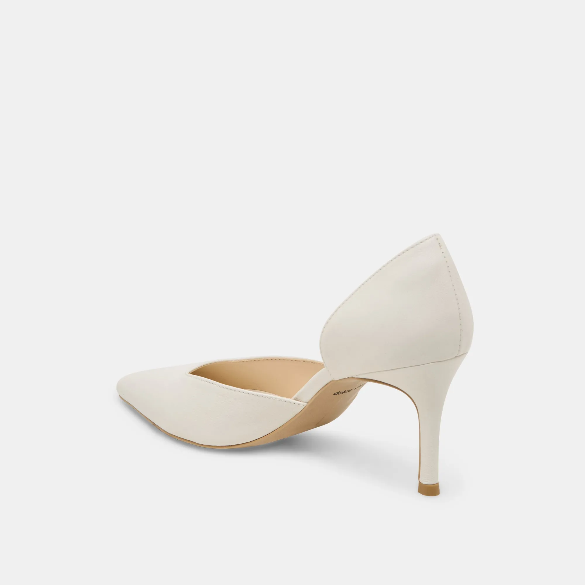 ELOY HEELS WHITE LEATHER Bridal Heel Sandals