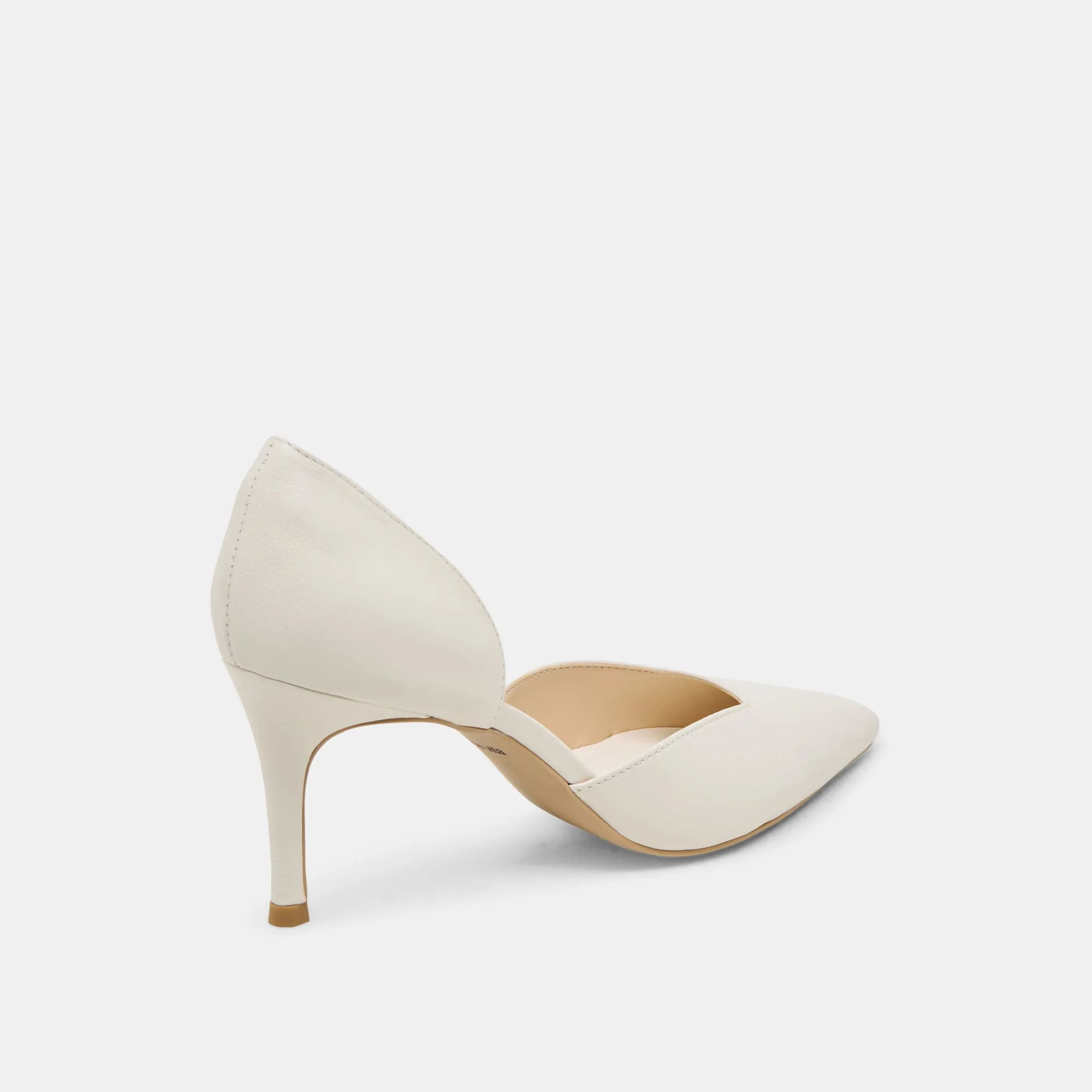 Textured Heels Tuxedo Heels ELOY HEELS WHITE LEATHER