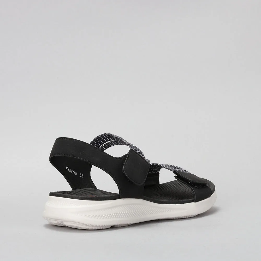 CC RESORTS FLORRIE BLACK MULTI Beach Mode Stylish Walking Shoes