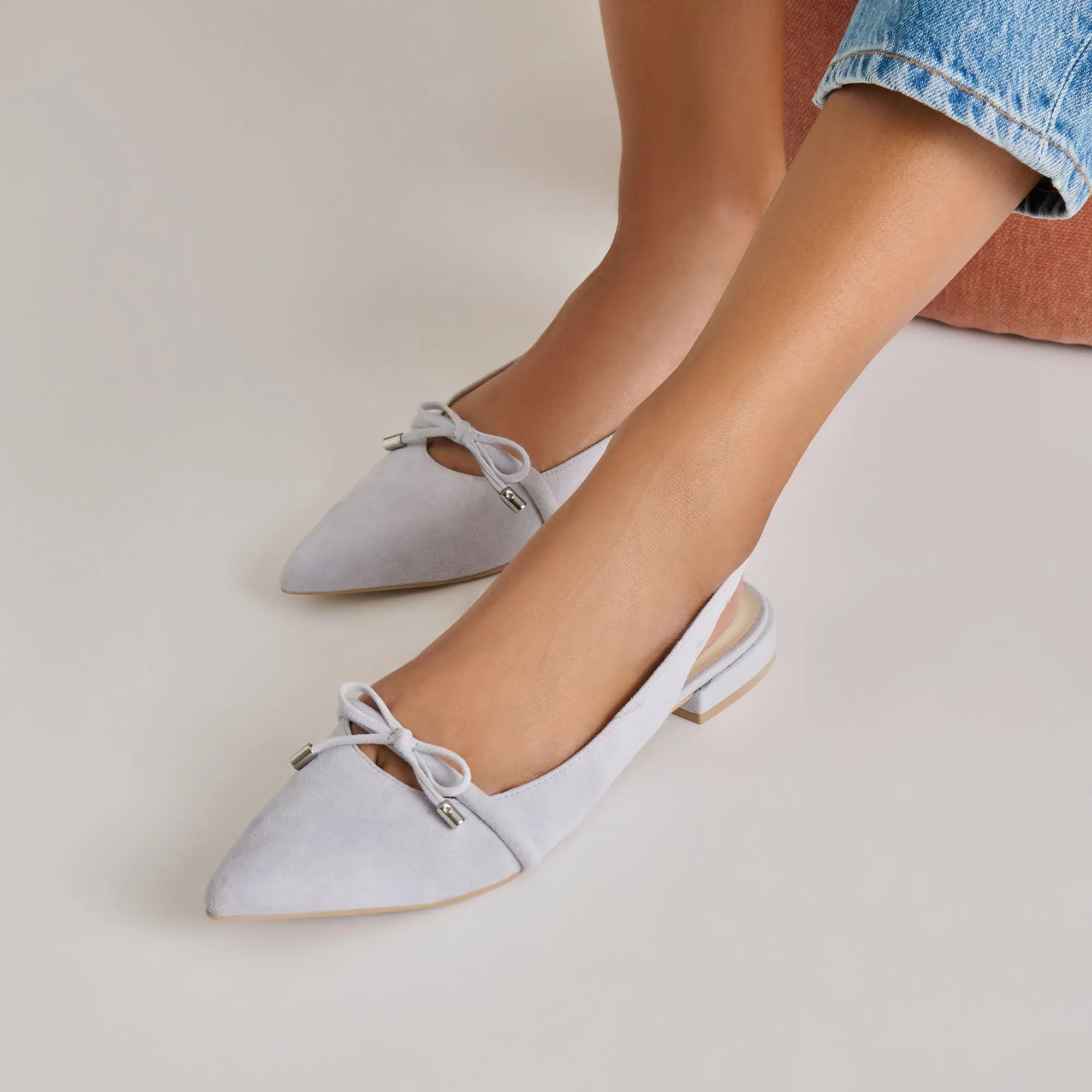 Trip Easy PAYGE FLATS DUSTY BLUE SUEDE