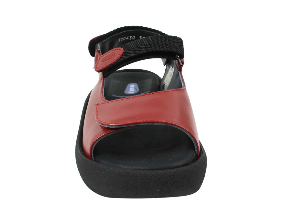 Adjustable Walking Shoes Wolky Sandals Jewel Red