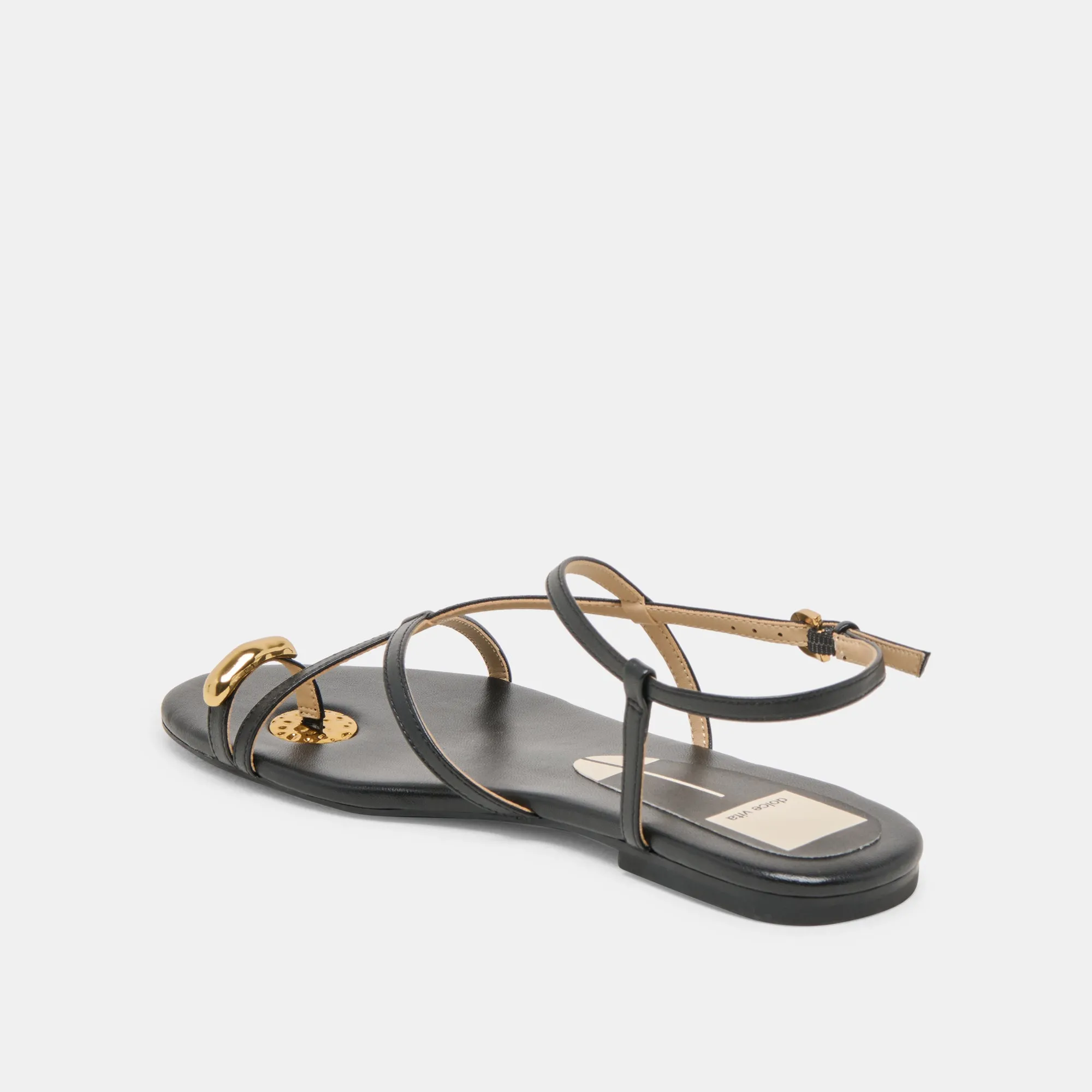 KESHA SANDALS BLACK LEATHER Comfortable Summer Walk Every Fit