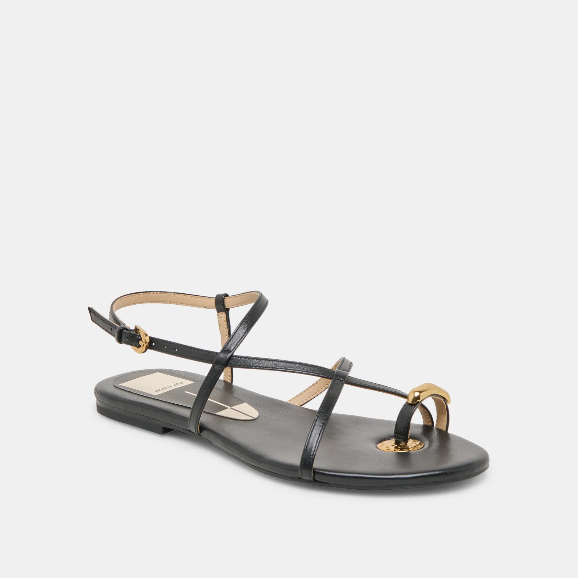 Wave Fun Party Ready KESHA SANDALS BLACK LEATHER