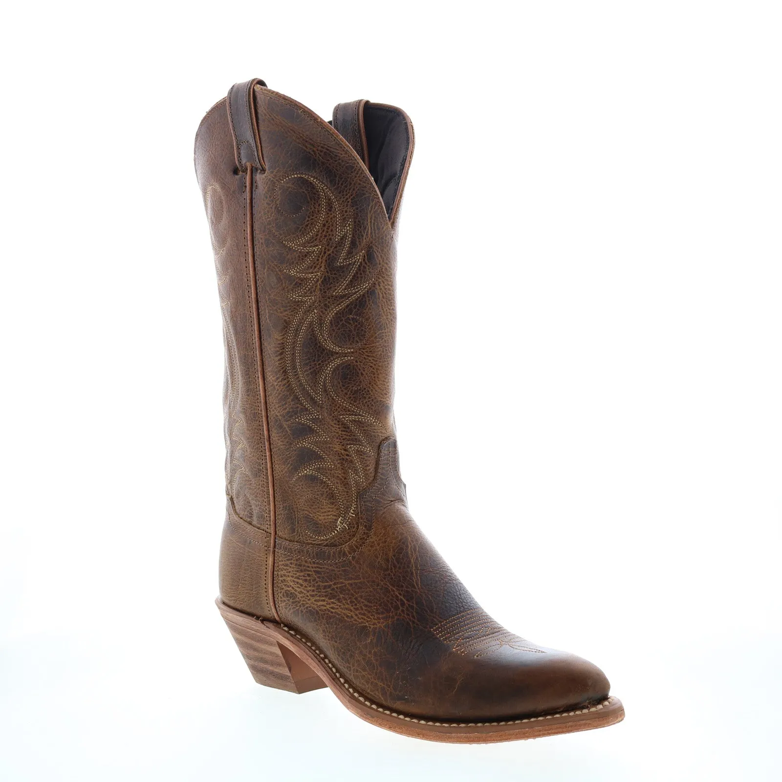 Work Utility Abilene Boots 9172 Womens Brown Leather Slip On Cowboy Western Boots