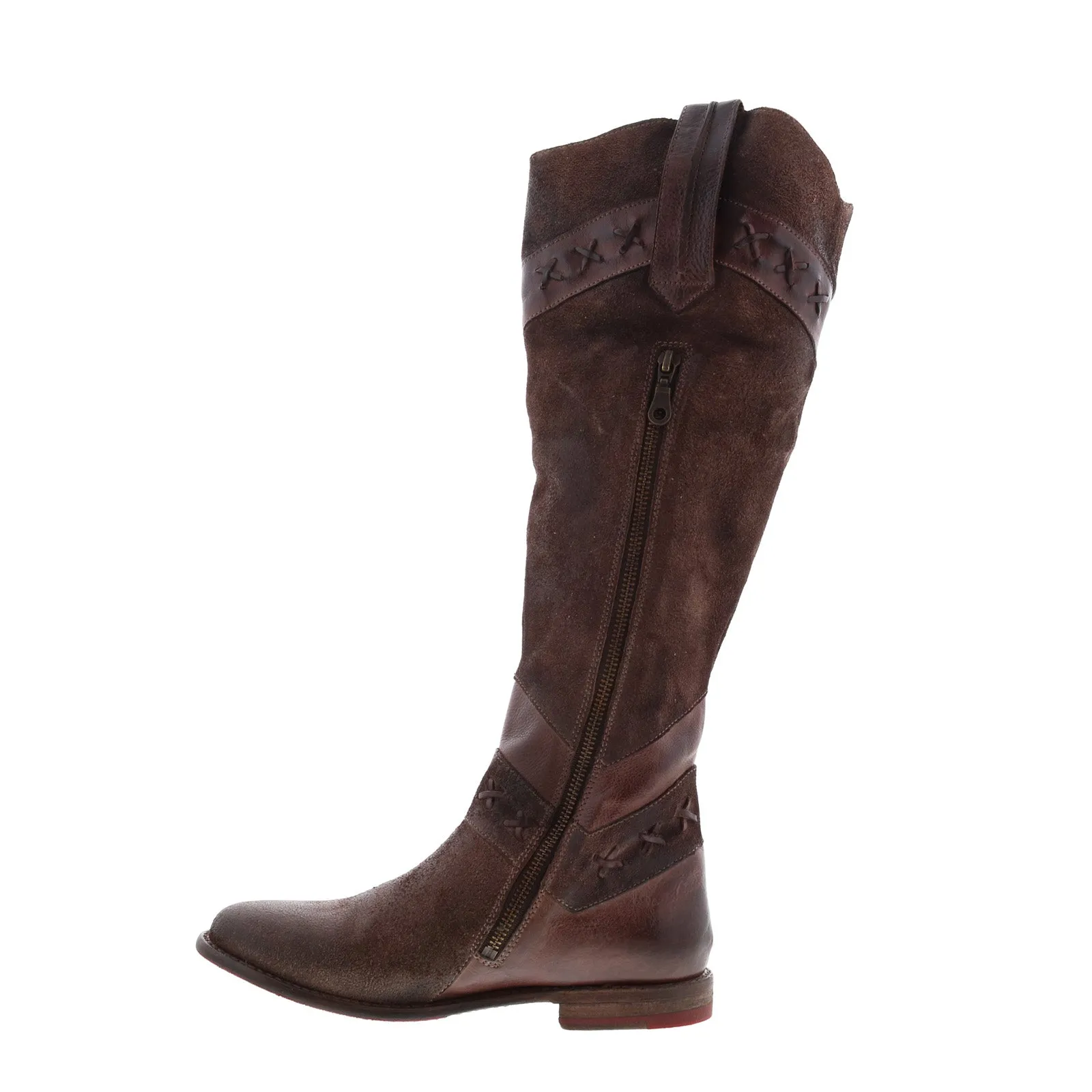 Bed Stu Midge F321002 Womens Brown Leather Zipper Knee High Boots Party Occasion All Function