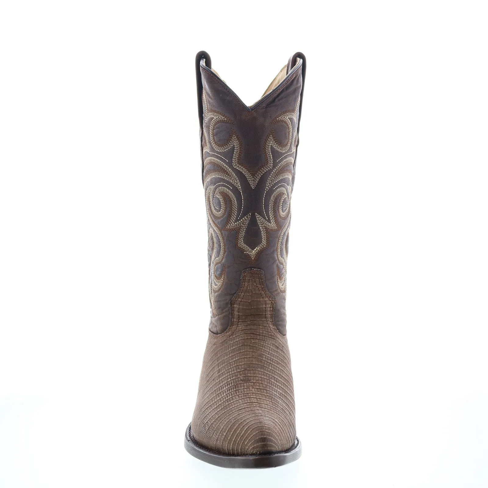 Soft Lining Los Altos J-Toe Teju Lizard 990735 Mens Brown Wide Cowboy Western Boots