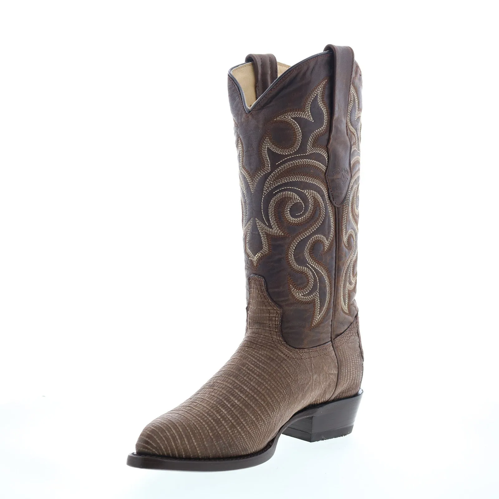 Waterproof Feature Los Altos J-Toe Teju Lizard 990735 Mens Brown Wide Cowboy Western Boots