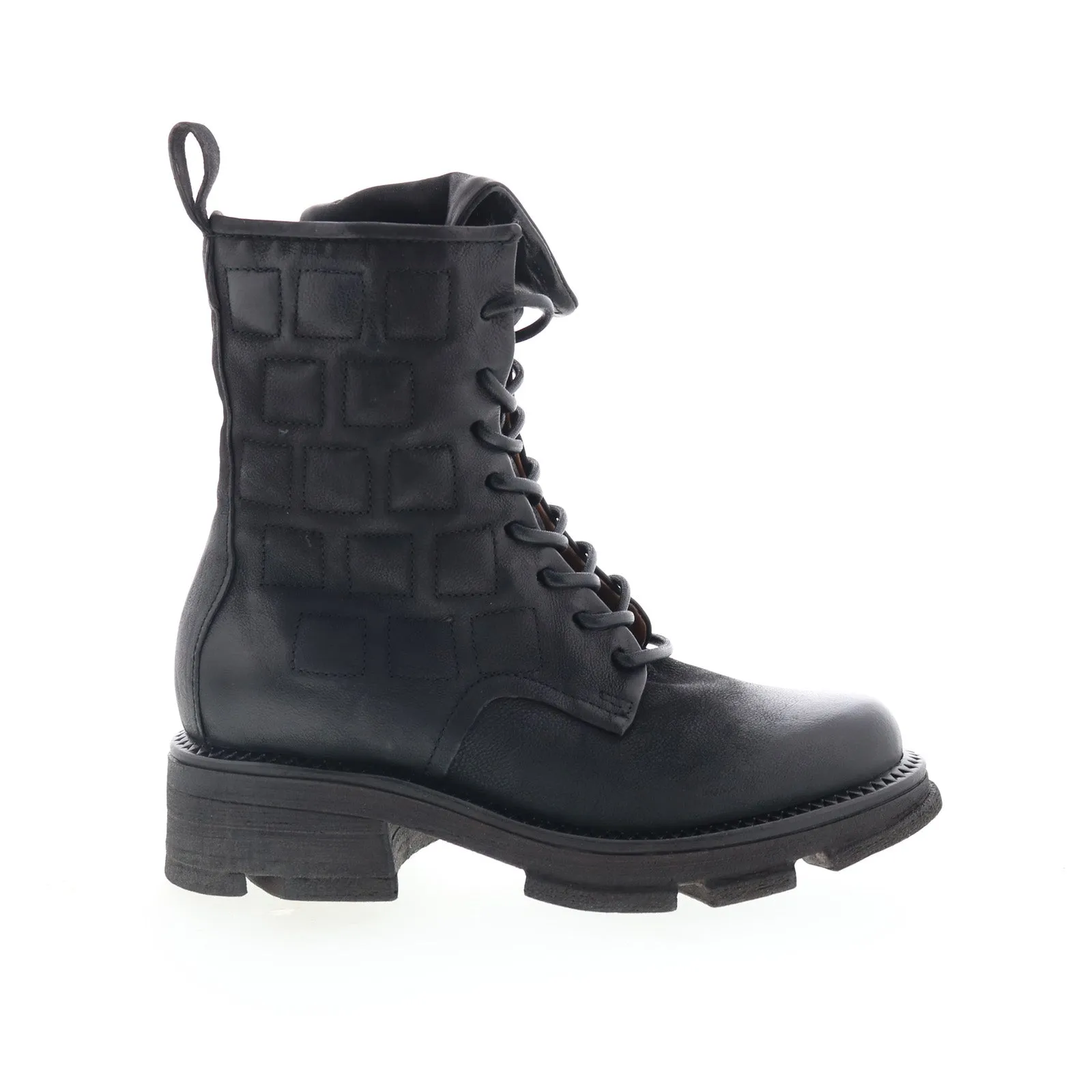Daily Mission Statement Piece A.S. 98 Lockwood Womens Black Leather Lace Up Casual Dress Boots