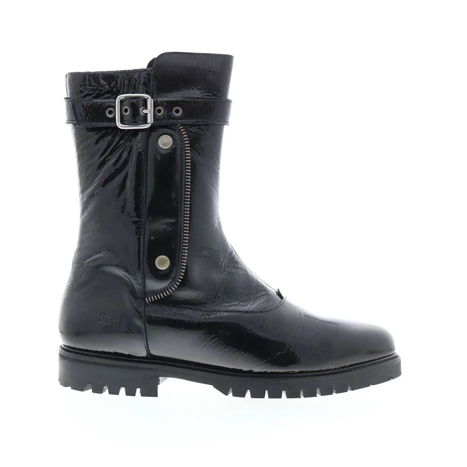 Sleek Style Bos. & Co. Bash Womens Black Synthetic Zipper Casual Dress Boots
