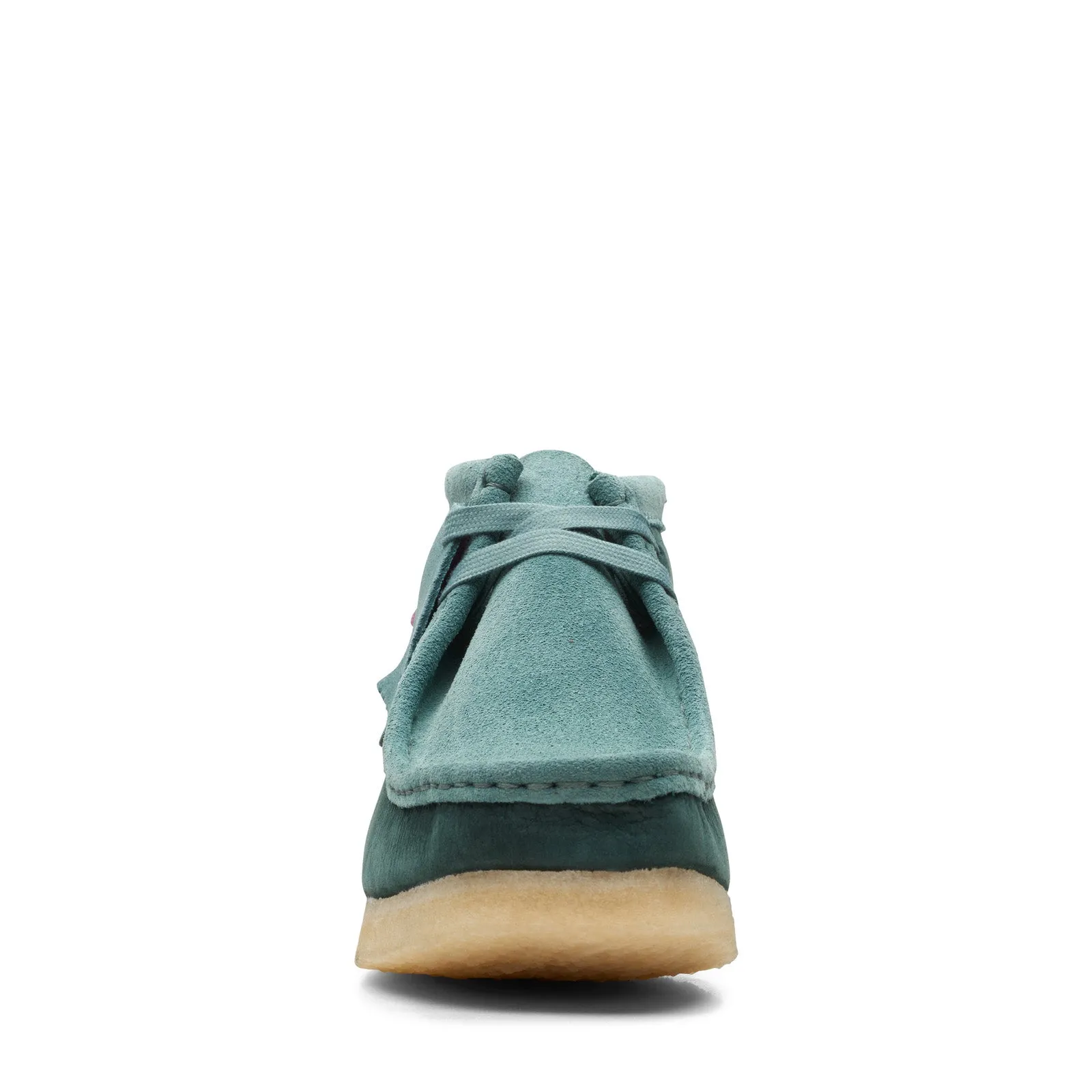 Cold Climate Rugged Look Clarks Wallabee Boot 26167942 Womens Green Leather Lace Up Chukkas Boots