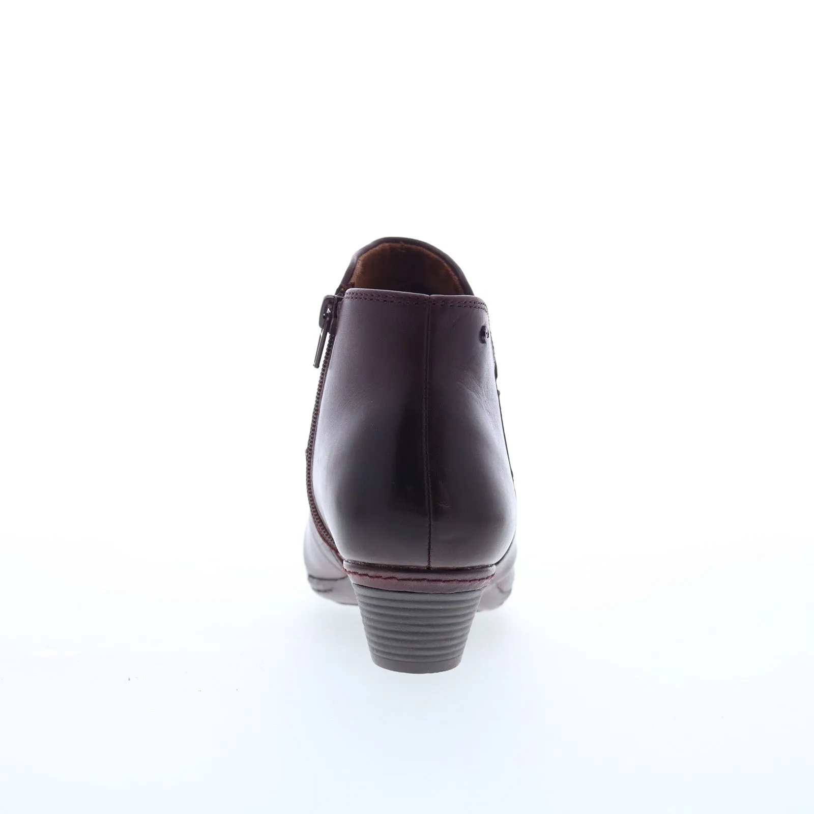 Cobb Hill Laurel New Bootie CJ3160 Womens Red Leather Ankle & Booties Boots Camping Trip