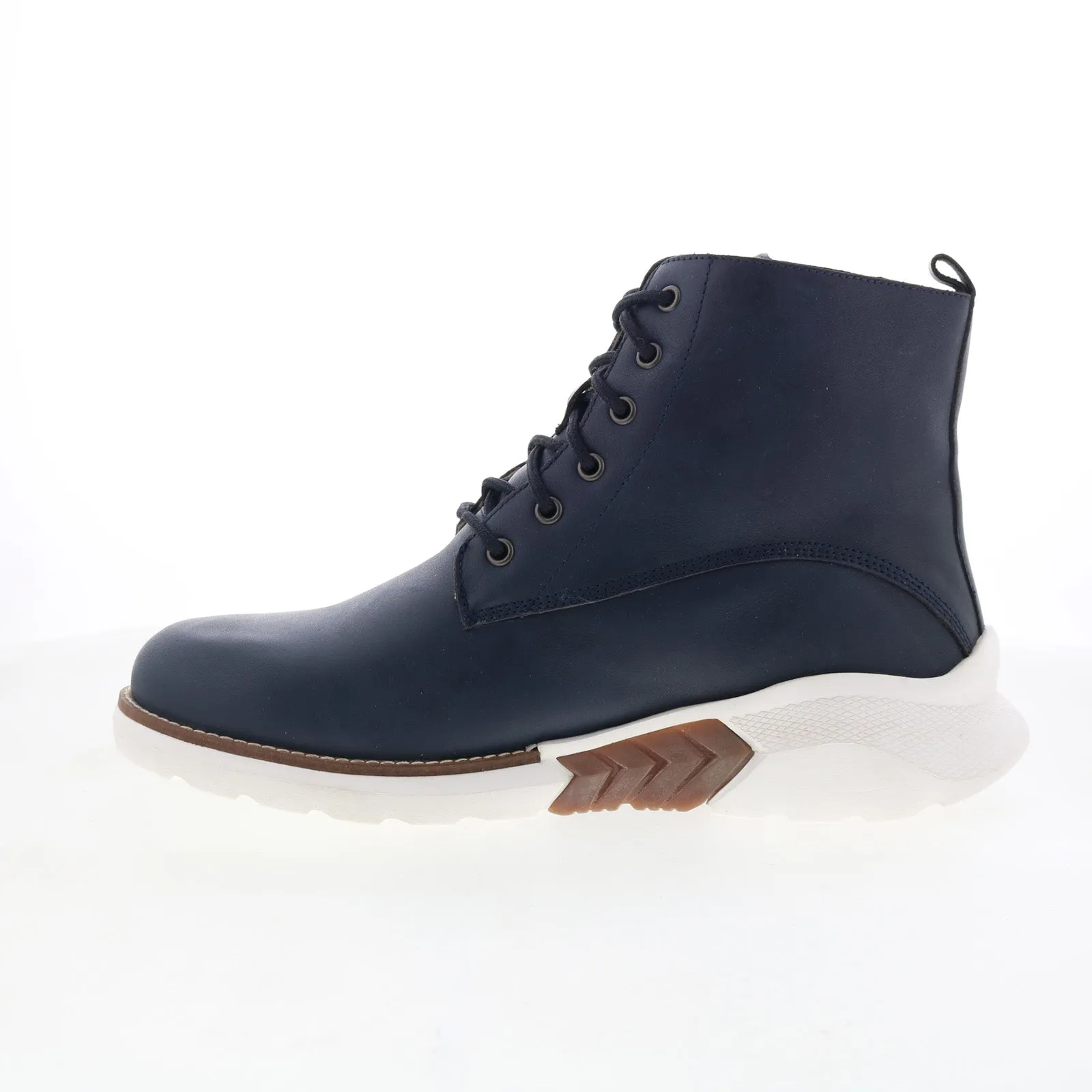 Dingo Blacktop DI-311 Mens Blue Leather Lace Up Casual Dress Boots Comfort Step