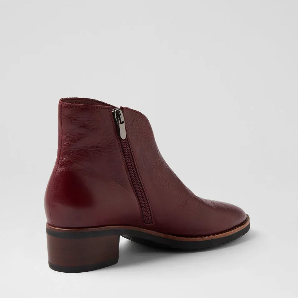 Padded Tongue natural materials DJANGO & JULIETTE TALULA BURGUNDY
