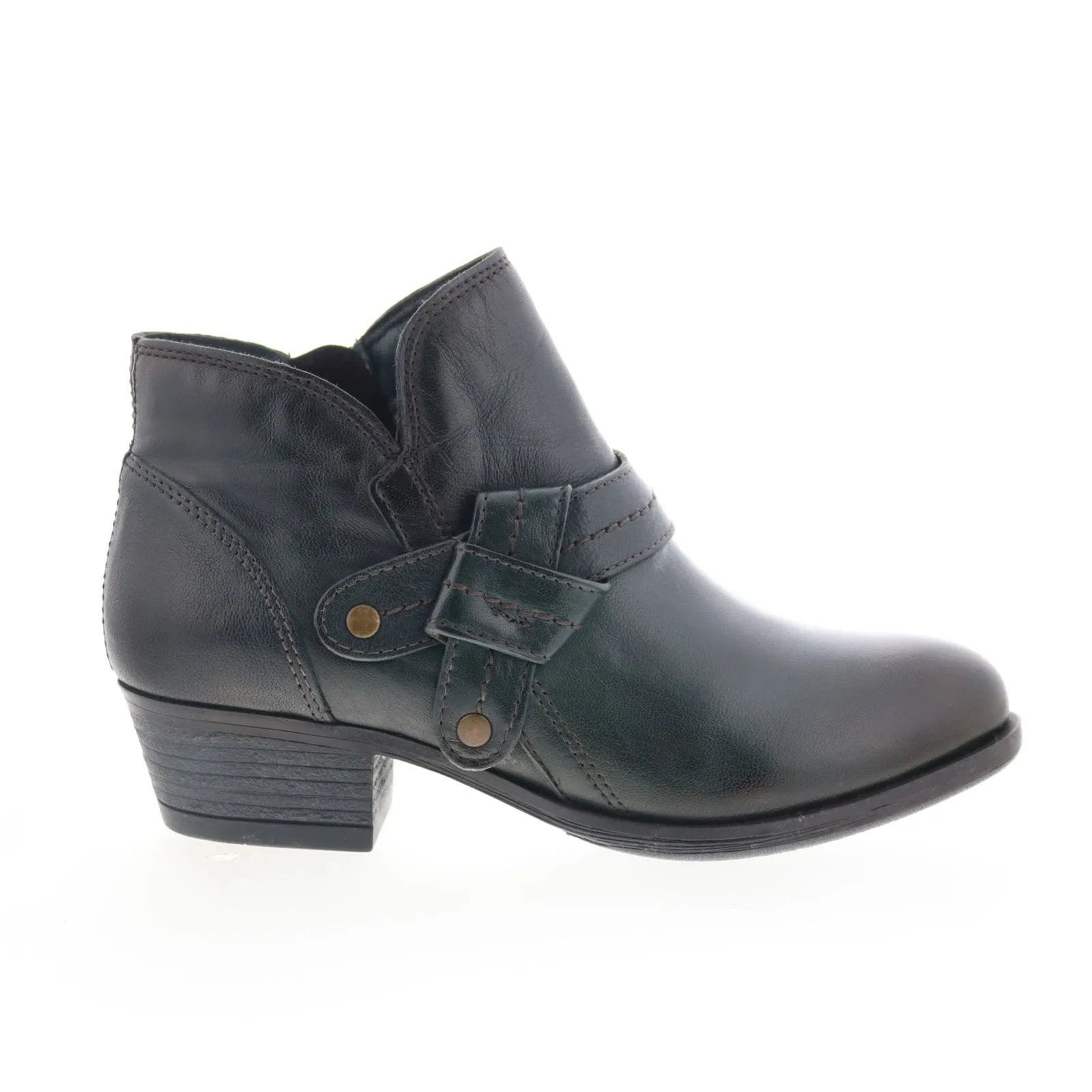 Miz Mooz Bennet Womens Black Leather Zipper Ankle & Booties Boots All Day Urban Hiker