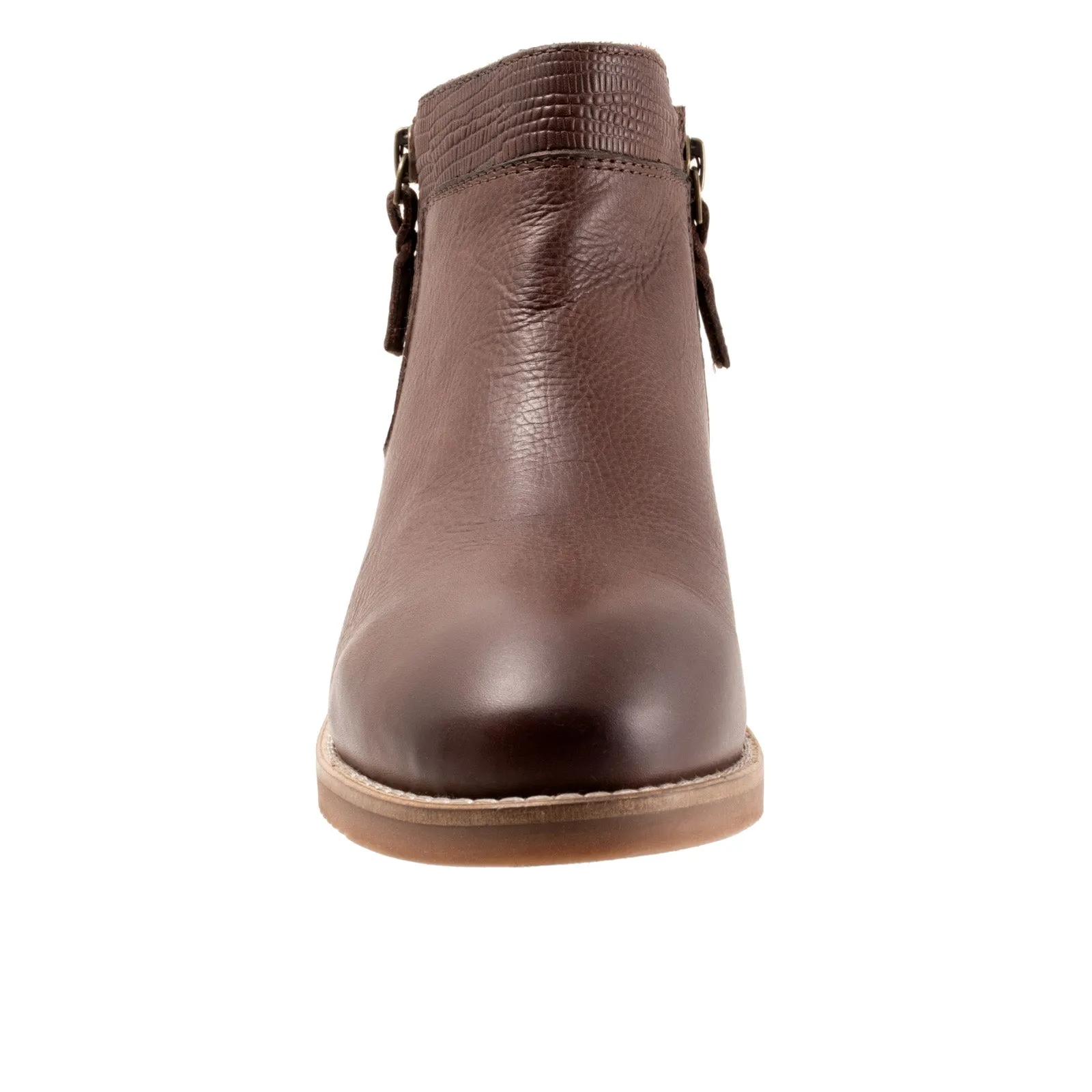 Cushioned Insole Supportive sole Softwalk Rubi S2157-263 Womens Brown Leather Ankle & Booties Boots