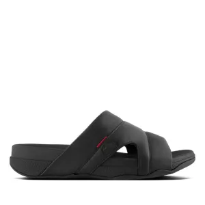 Black Edge FitFlop FREEWAY pool slide in leather