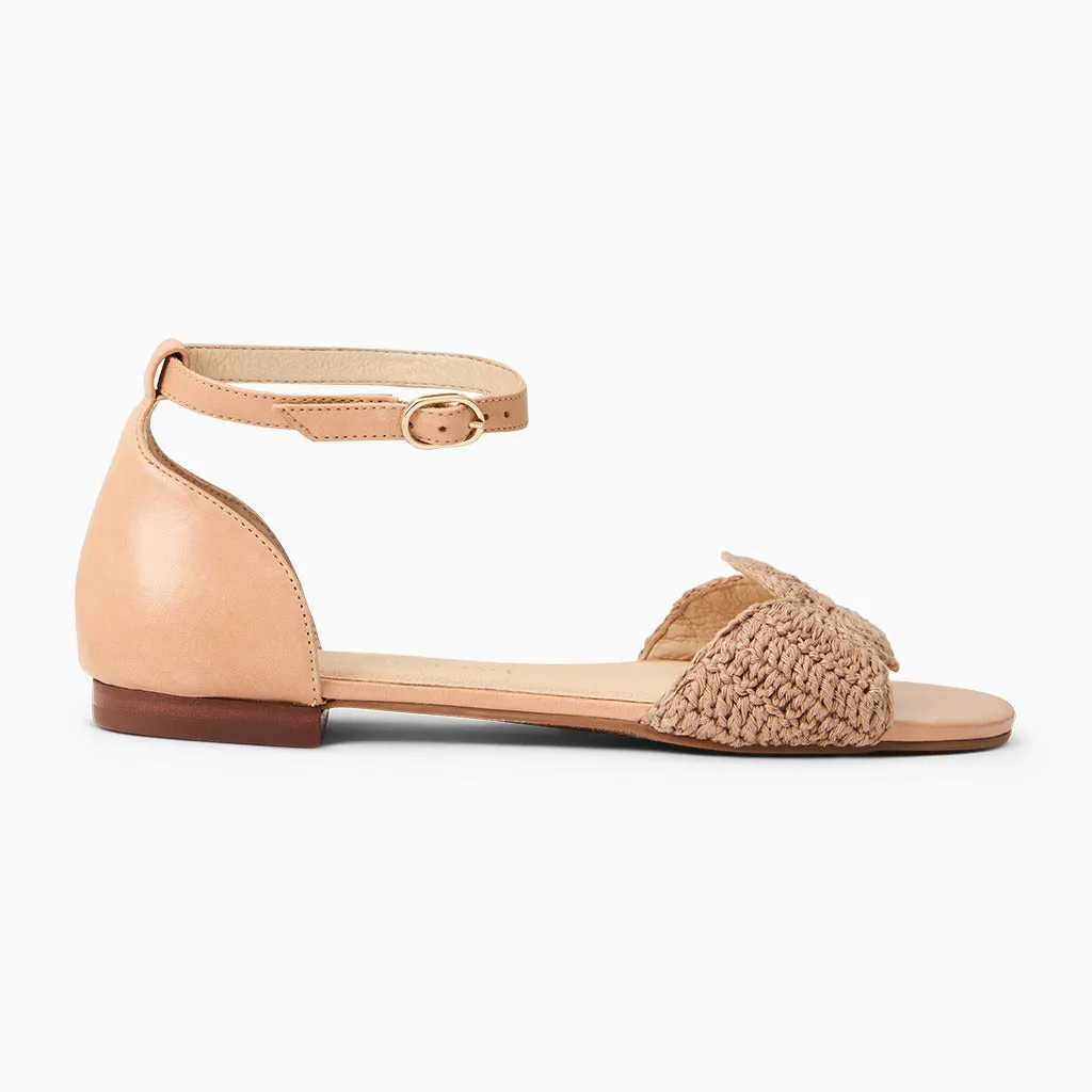 Laurin Crochet Ankle Strap Sandal Comfort Walk Shock absorption