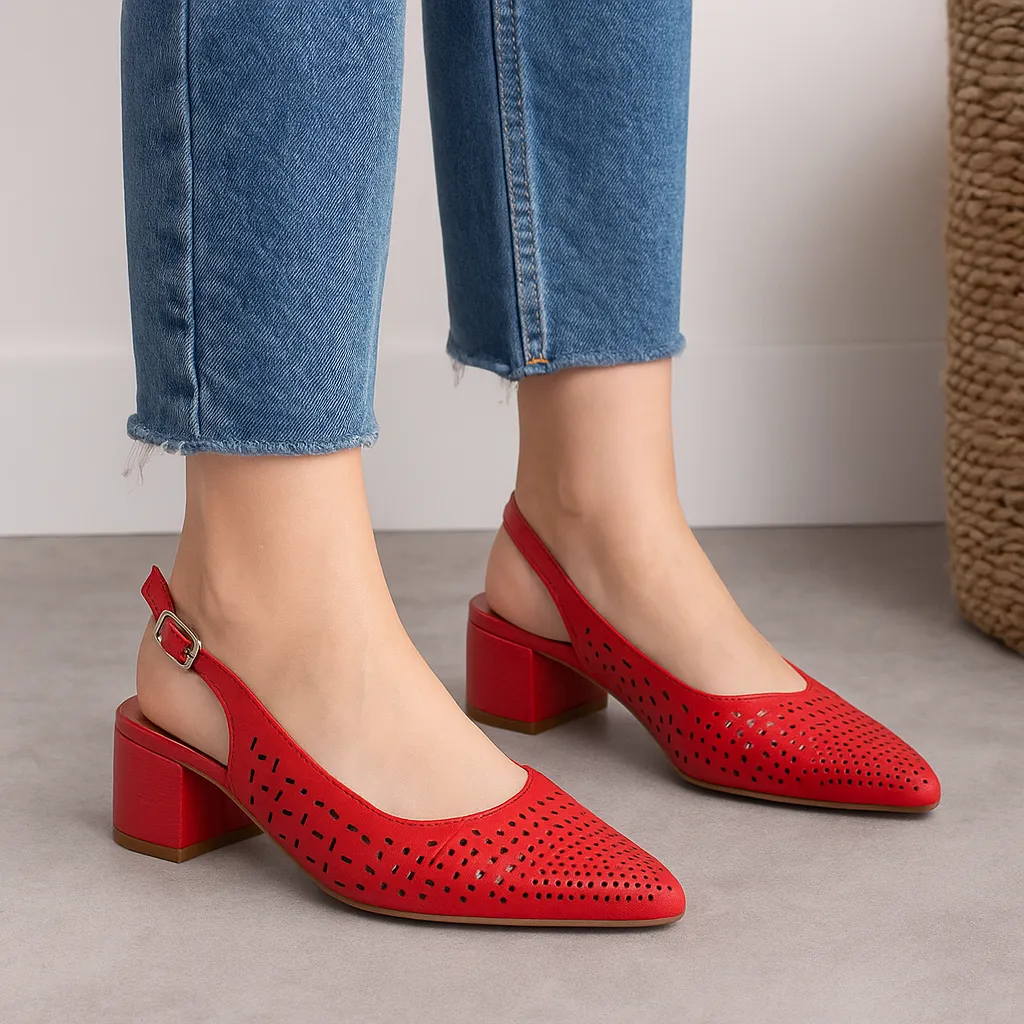 Travel Heels Gum outsole LE SANSA DRUSILLA RED