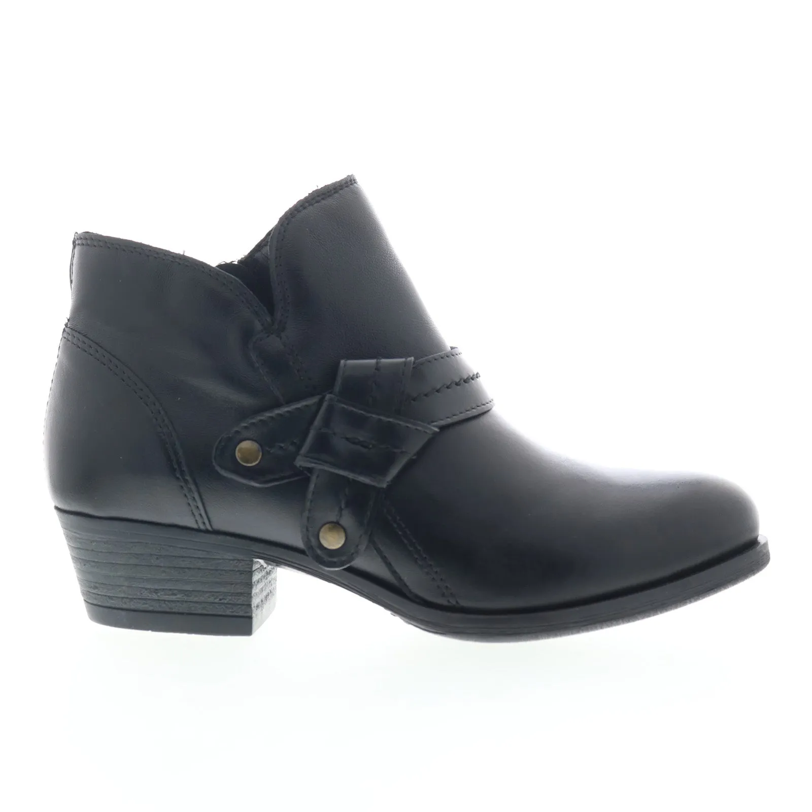 Miz Mooz Bennet Womens Black Leather Zipper Ankle & Booties Boots Durable Fit Anti Odor