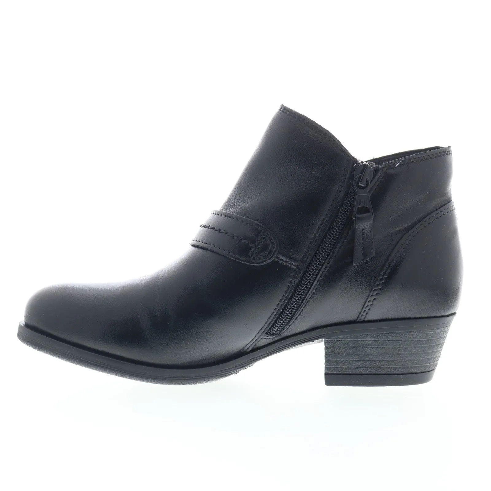 Miz Mooz Bennet Womens Black Leather Zipper Ankle & Booties Boots Rain Friendly