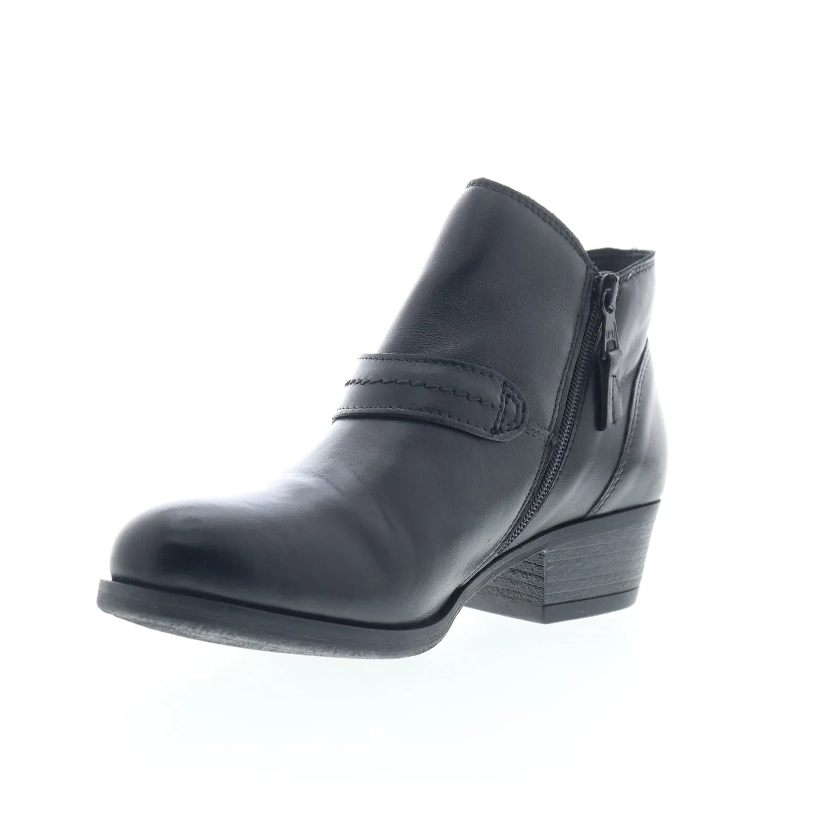 Breathable Uppers Flexible Upper Miz Mooz Bennet Womens Black Leather Zipper Ankle & Booties Boots