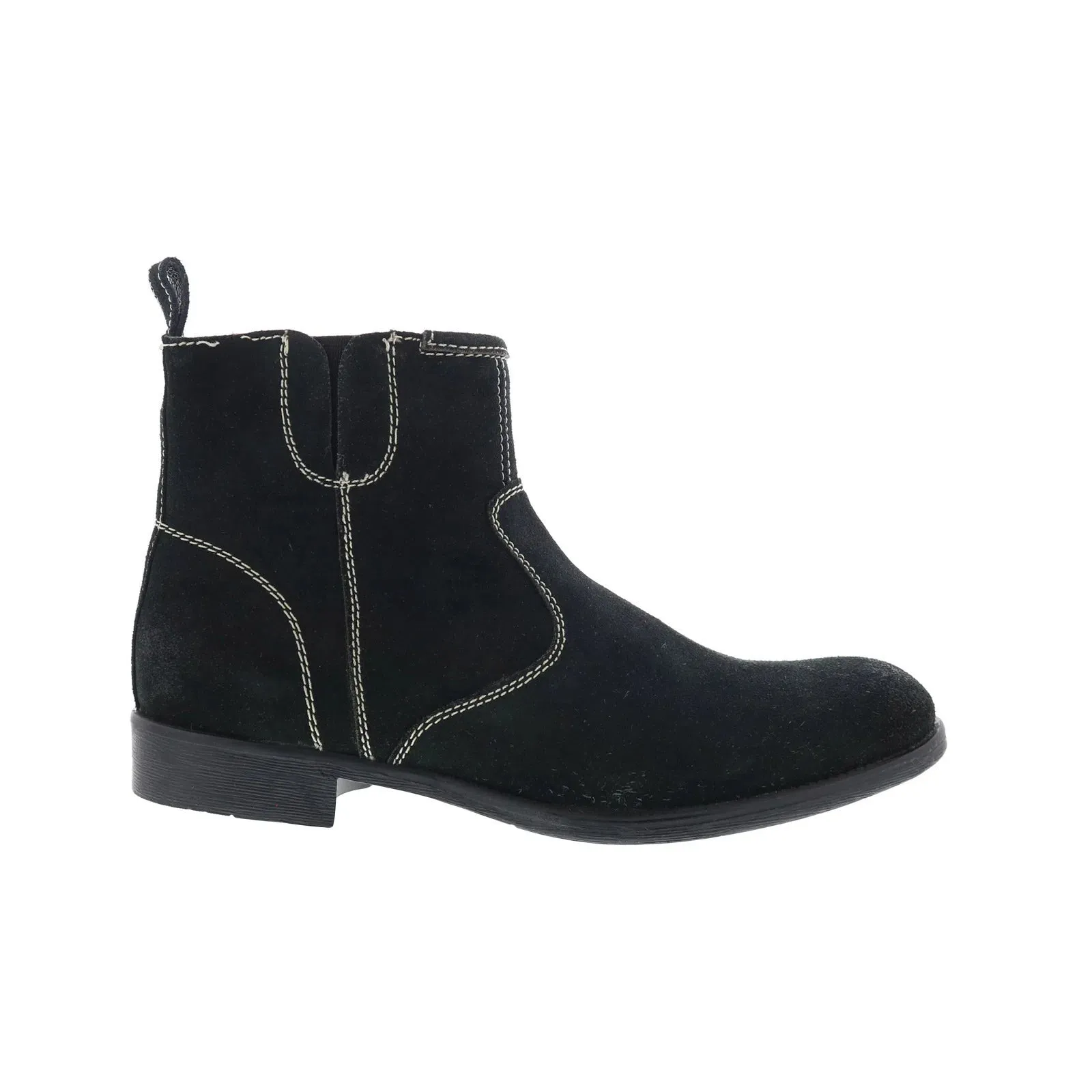 Cushioned Fit Modern Cut Testosterone Now Daze T93101 Mens Black Suede Slip On Casual Dress Boots