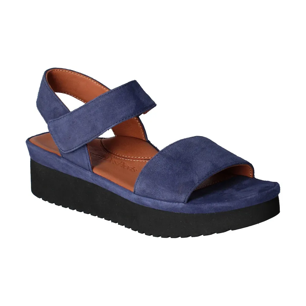 Abrilla Sandal - Navy Kid Suede Gym Quick Removable insole