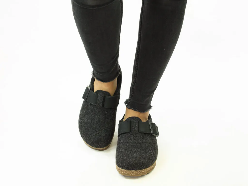 Haflinger Clogs Grizzly Chicago Graphite Breathable mesh
