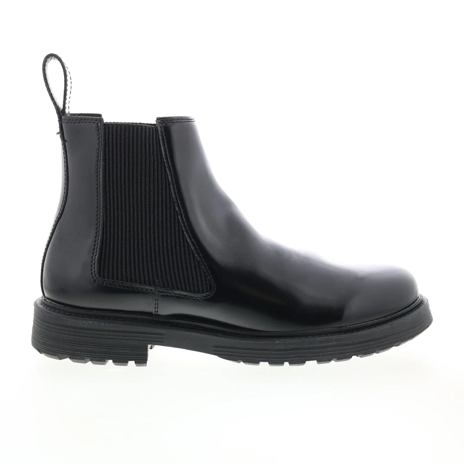Diesel D-Alabhama LCH Y02999-P4471-T8013 Mens Black Leather Chelsea Boots Chukka Silhouette Ankle Coverage